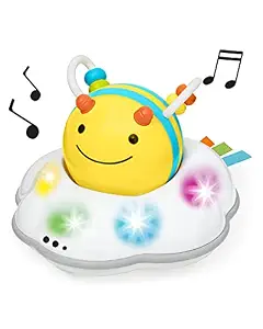 Skip Hop Baby Follow-Me Bee Tummy Time Crawl Toy 3-Stage Infant Sensory Development with Lights Sounds and Music Explore & More Age 5m+