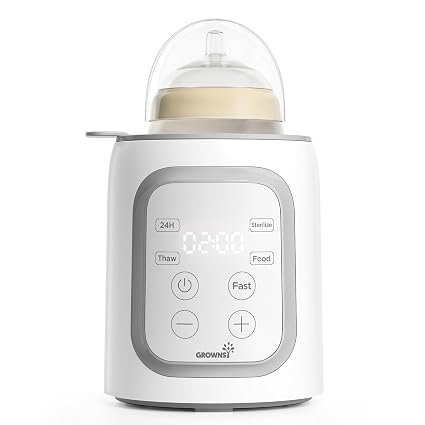 Grownsy 8-in-1 OG Fast Bottle Warmer with Timer, Gray