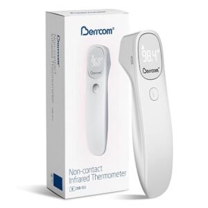 Berrcom Non Contact Infrared Thermometer Digital Forehead Thermometer for Adults and Kids Temperature Thermometer 3 in 1 with Fever Alert Touchless Baby Thermometer Large LED Display