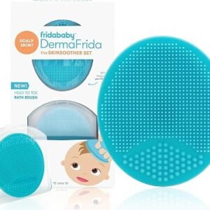 Kick dry skin + flakes to the curb and prevent resting itch face. SkinSoother is a baby spa in the palm of your hand, keeping baby's biggest organ- the skin, healthy, flake-free and soft. For general use and dry skin- apply cleanser at bath time and brush in a circular motion from head to toe. For eczema- use the brush in a circular motion to gently massage lotion into skin.