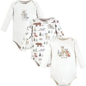 Hudson Baby baby-boys Cotton Long-sleeve Bodysuits 3-pack
