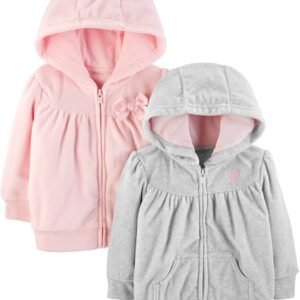 Simple Joys by Carter's Girls' 2-Pack Full Zip Hoodies