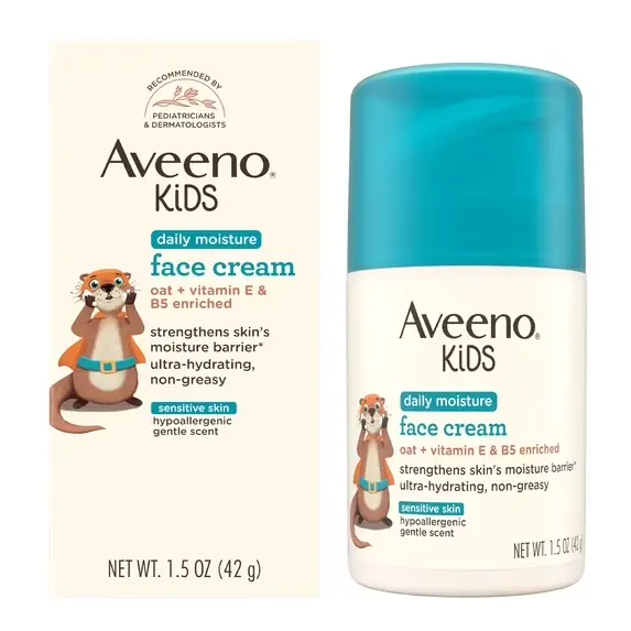 Aveeno Kids Daily Moisture Face Cream for Sensitive Skin, 1.5 oz