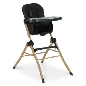 Jeep Dune Compact Travel High Chair by Delta Children - Slim Fold, No Tolol Adjustable Tray and Footrest, Black