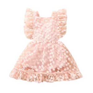 Lace Princess Party Dress Wedding Summer Dress Newborn 0-3 Months